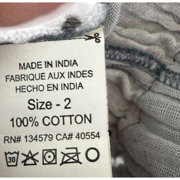 Sundry jumpsuit size Medium 2 Drawstring halter neck blue chambray NWT - Picture 7 of 11